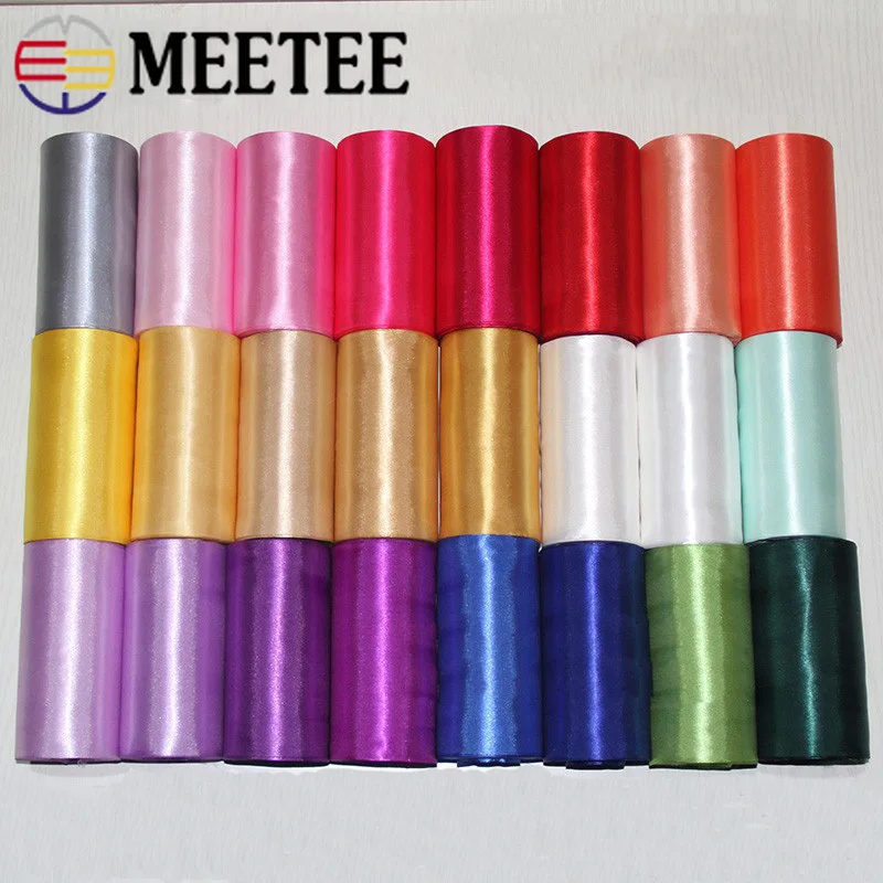 Meetee 1/2 шт. (1 = 20 м) 15 см атласная лента из полиэстера вечерние ленты для декора DIY