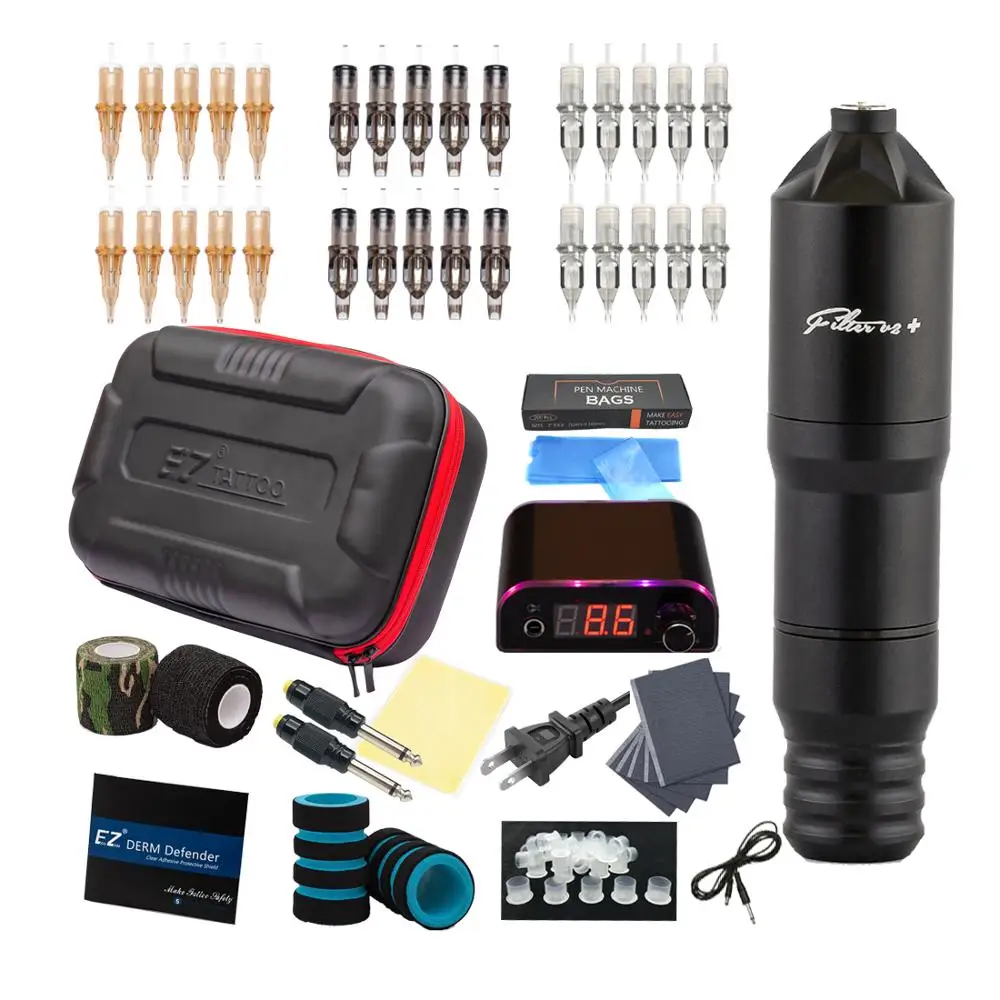 Набор для тату-машинки EZ V2 Plus фильтр картридж роторная тату-машинка ручка иглы