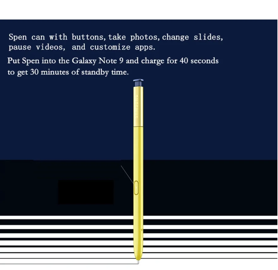 Оригинальный стилус для Samsung Galaxy Note9 N9 оснащен стилусом С ручкой подвески|Стилусы|