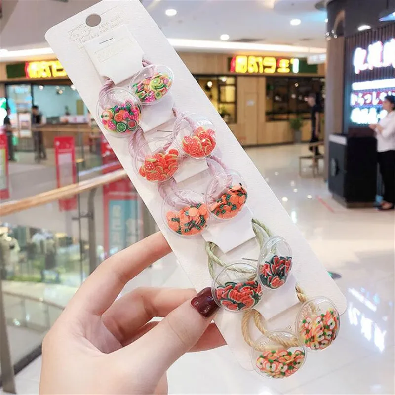 1 New Cute Crown Star Quicksand Scrunchies Children Girls Kids Elastic Hair Rubber Band Accessories Tie Hair Ring Rope Holder - Color: 1