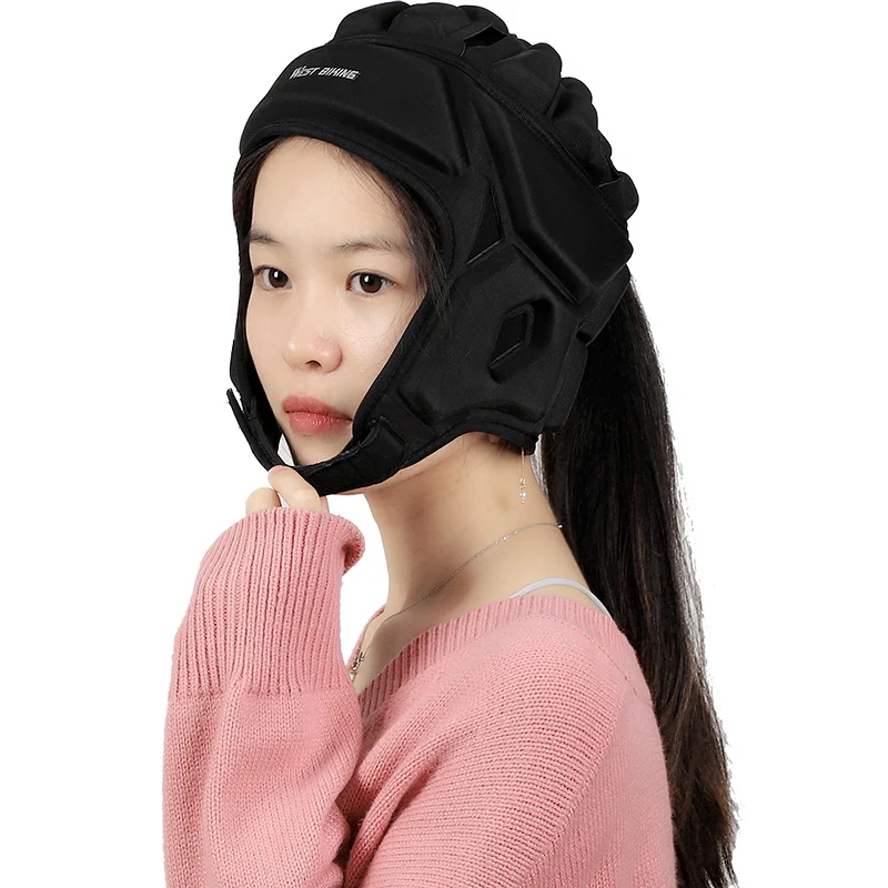 

WEST BIKING Bike Helmet Men Winter Goalkeeper Football Soccer Baseball Sports Thermal Head Guard Cap Black Cycling Helmet Unisex