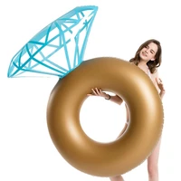 giant diamond ring design inflatable swimming ring pool lounge adult pool float mattres swimming circle water pool toys