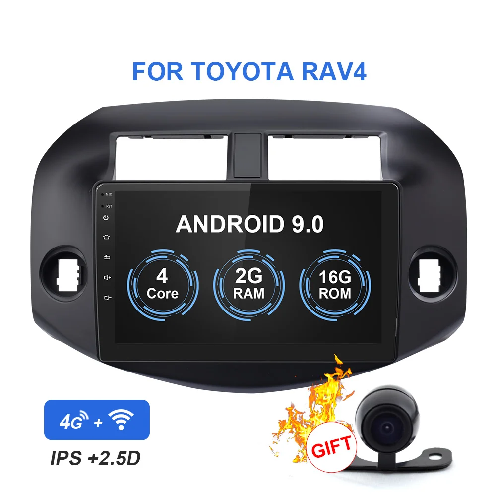 2G RAM 16 ROM YUEMAIN автомобиля Радио Мультимедийный проигрыватель для Toyota RAV4 RAV 4 2007-2010 2Din Android 8,1 автомобильное радио с GPS навигационная лента Регистраторы DVR - Цвет: 2G RAM 16 ROM
