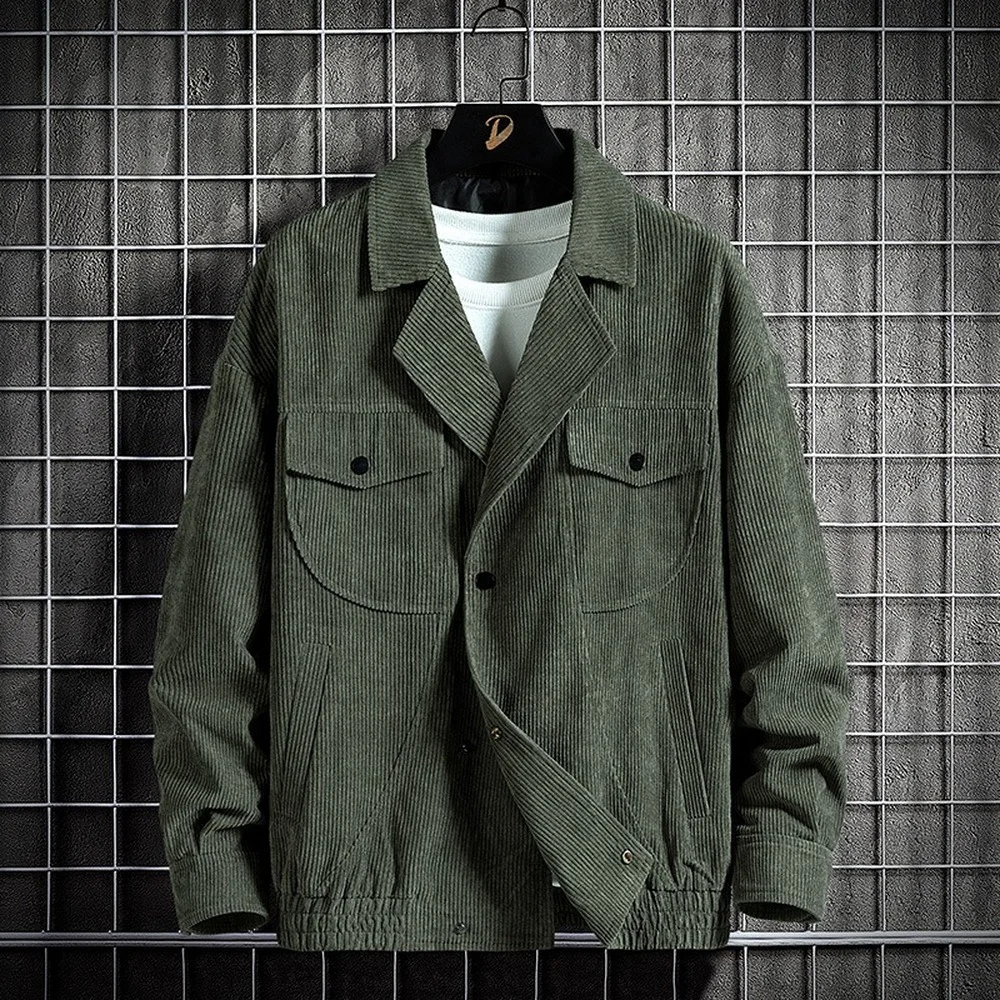 

Новинка осени 2021, Мужская Красивая трендовая куртка ZOGAA в Корейском стиле, вельветовый трендовый Блейзер, куртка