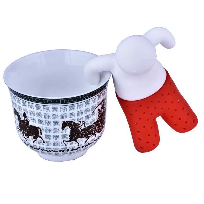 4YANG уникальный милый Чайный фильтр Силиконовое чайное ситечко чайник с фильтром