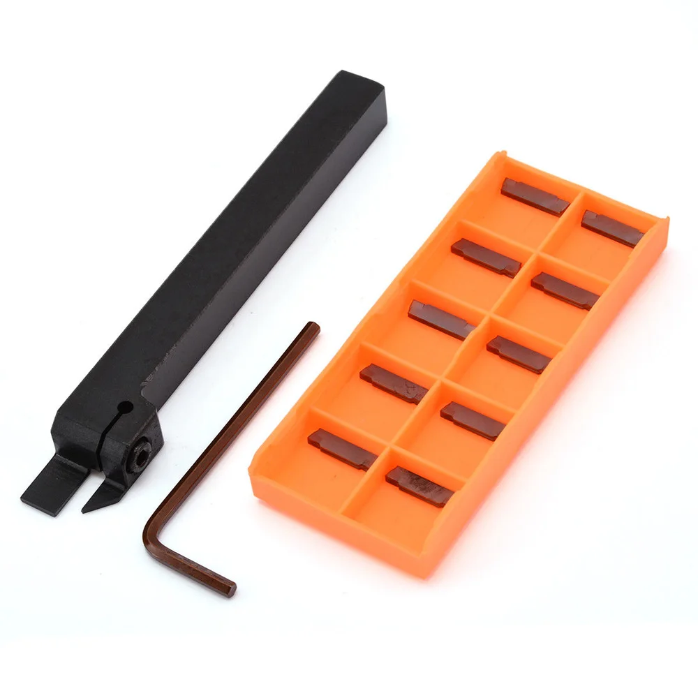 

10x MGMN200 Inserts Blade + MGEHR1212-2 Lathe 2mm Grooving Cut-Off Parting Tools