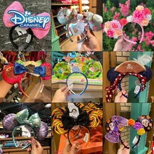 2022 Disney Mickey Mouse Headband Disneyland Minnie Ears Plush Headwear Children Boy Girl Beauty Toys Cosplay Party Decoration