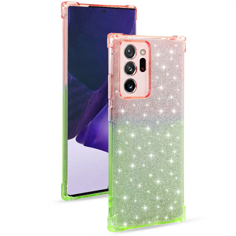 Для Samsung Galaxy Note 20 Ультра чехол Модный градиентный Блестящий ТПУ анти осенний для