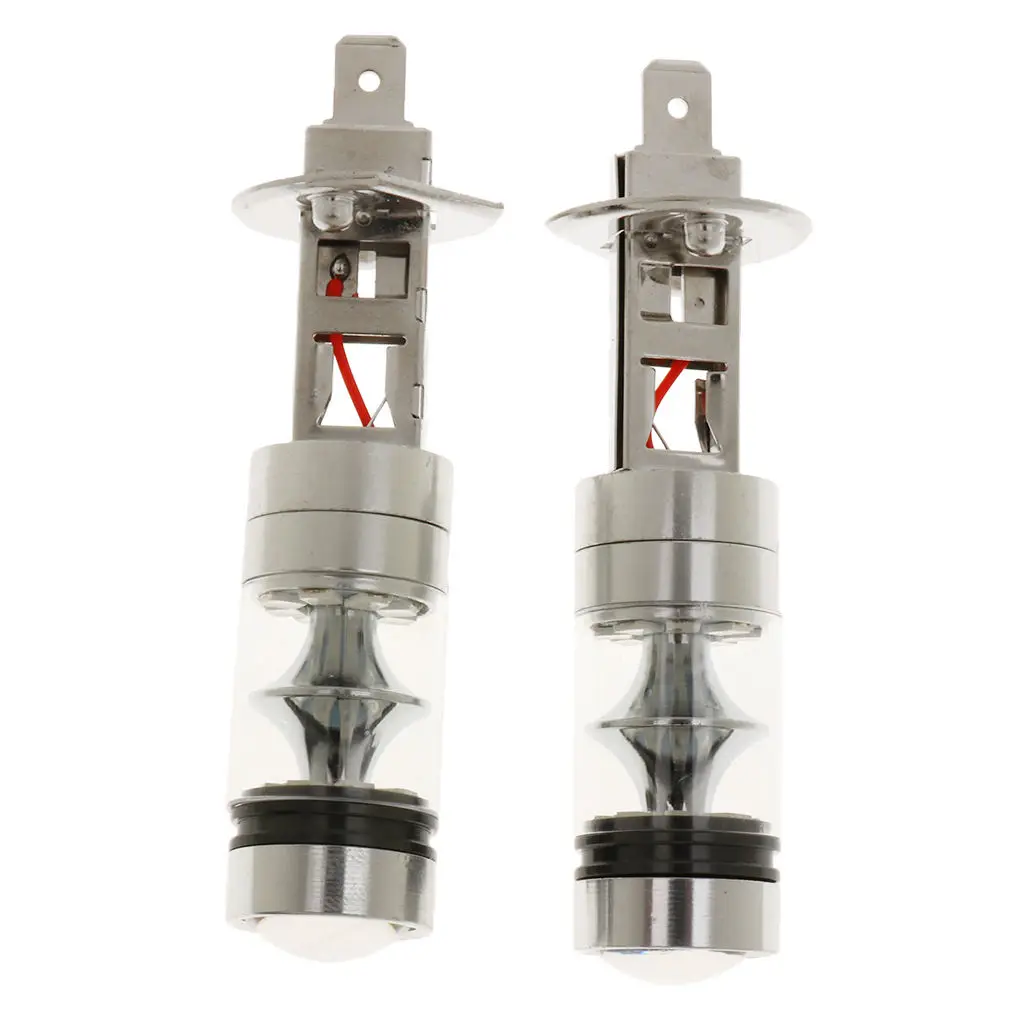 

2X H1 10000K 100W LED 20SMD Projector Fog Driving Light Bulbs Auto Blue