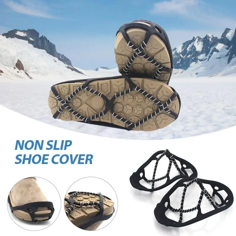 

Outdoor Ice And Snow Stainless Steel Crampons Non-slip Shoe Cover Steel Coil Type Durable And Running Snow Hiking Climbing Tools