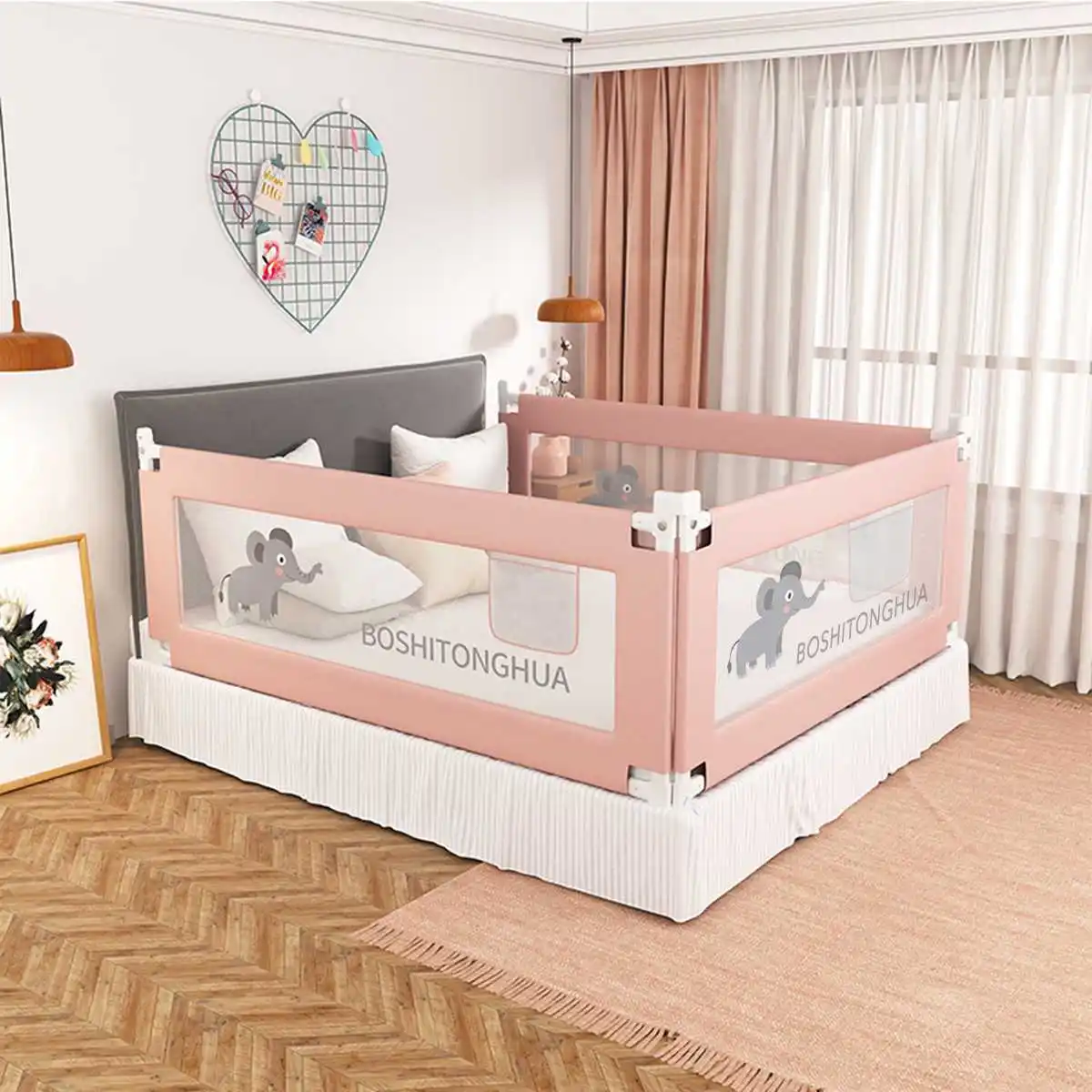 

Барьер для детской кроватки, ограждение для безопасности дома, регулируемый поручни для детской кроватки