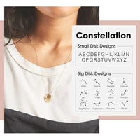 jujie stainless steel pendant necklace women necklaces letter constellation combination bijoux friend gifts fashion jewelry