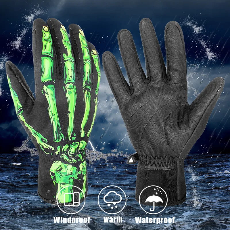 

RIGWARL Motorbike Riding Gloves Winter Waterproof Thermal Fleece Lined Motorcycle Touch Screen Gant Moto Bike Cycling Gloves