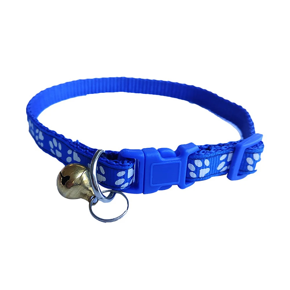 1PC Pet Collar Strap Buckle Small Footprint Dog Puppy Nylon Fabric Neck Adjustable Safe Kitten Cats Bell | Дом и сад