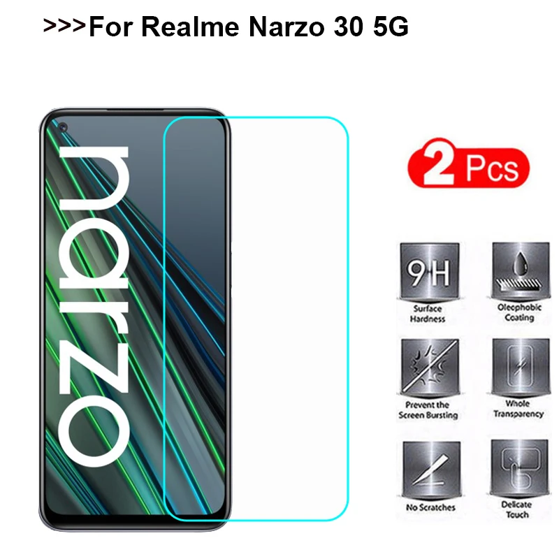 Закаленное стекло для REALME NARZO 30 5G 2 шт. Защитное экрана закаленное Realmi Narzo RMX3242