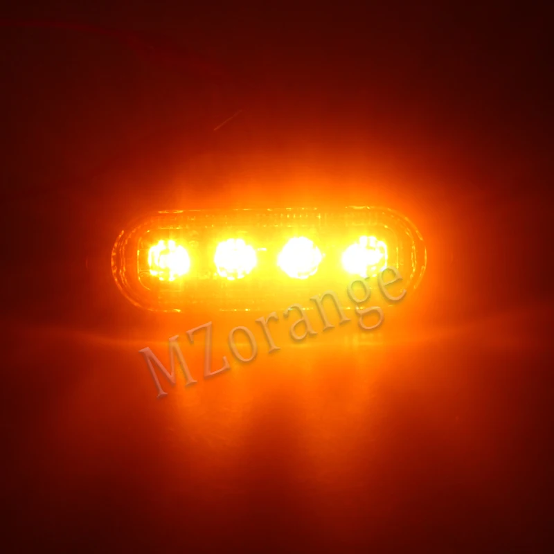 1Piece12V-24V 4 Led Police Flashing Warning Light Emergency Vehicle Red Blue Amber Strobe Lights Car Beacon Traffic light | Автомобили и