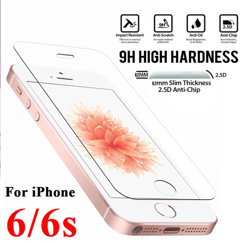 Защитное стекло 9H для iPhone 6 6S Plus защита экрана|Защитные стёкла и плёнки телефонов|