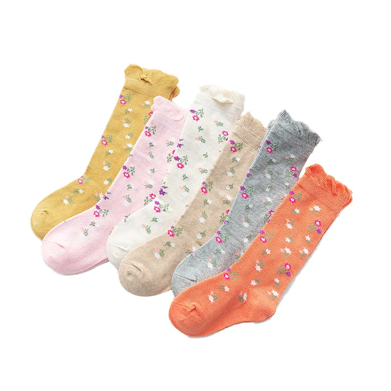 

2020 Children Spring And Autumn Flower Socks