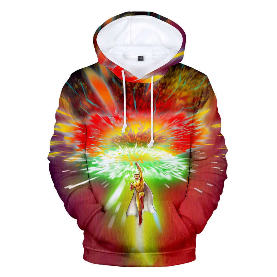 

New Anime One Punch man Saitama Oppai Hoodie Hooded Sweatshirt Hoodie Cosplay Costume New Fleece Harajuku Jacket and Coat