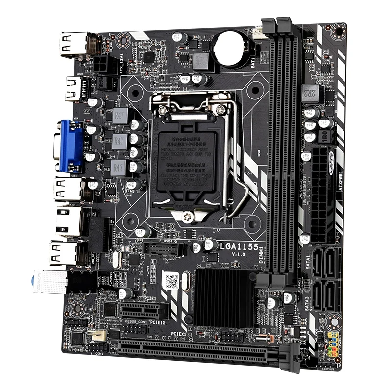 

PCI-E1X H61M материнская плата с комплектом аксессуаров для процессора DDR3 2 слота RAM