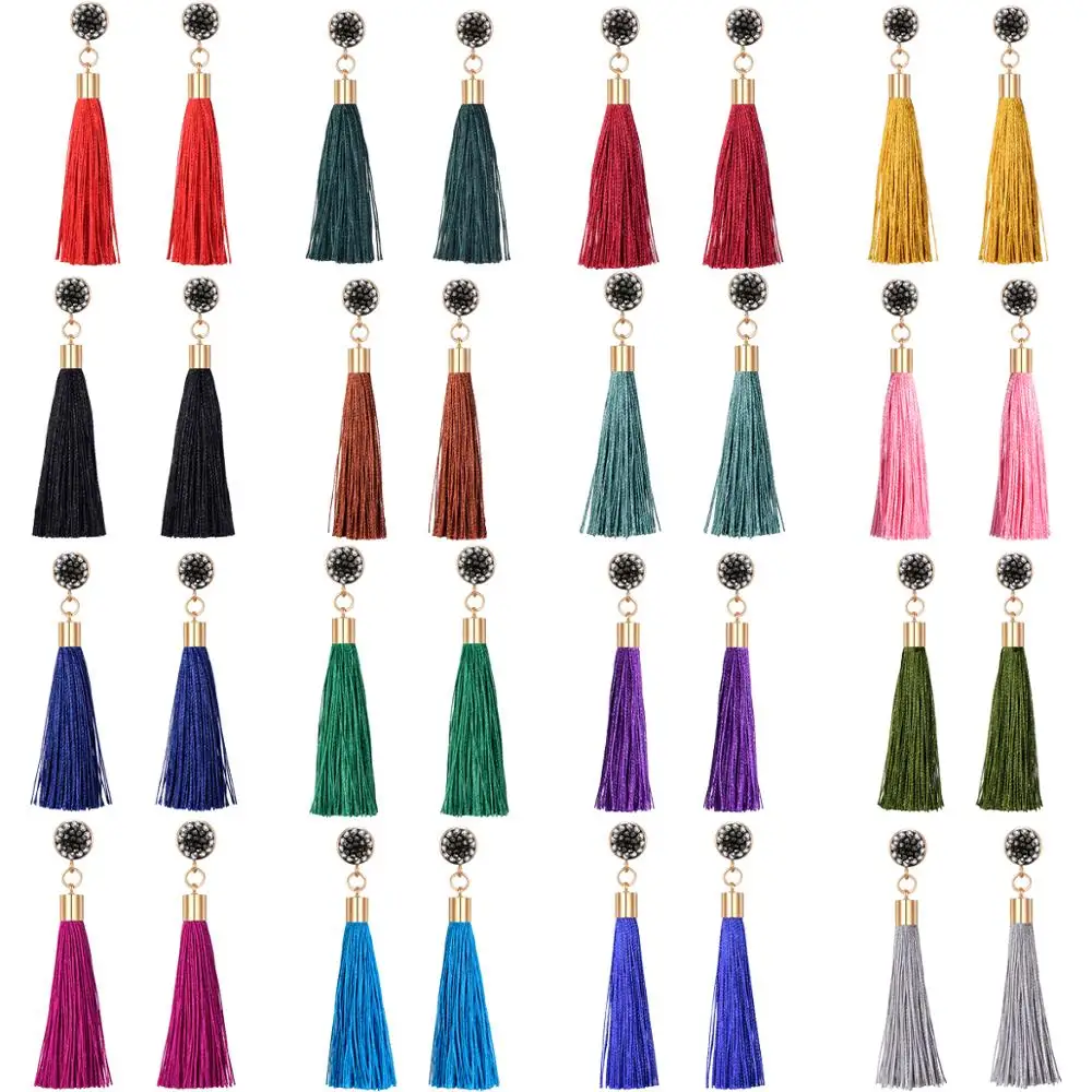 Милые простые серьги с кисточками для женщин длинные висячие бахромой из