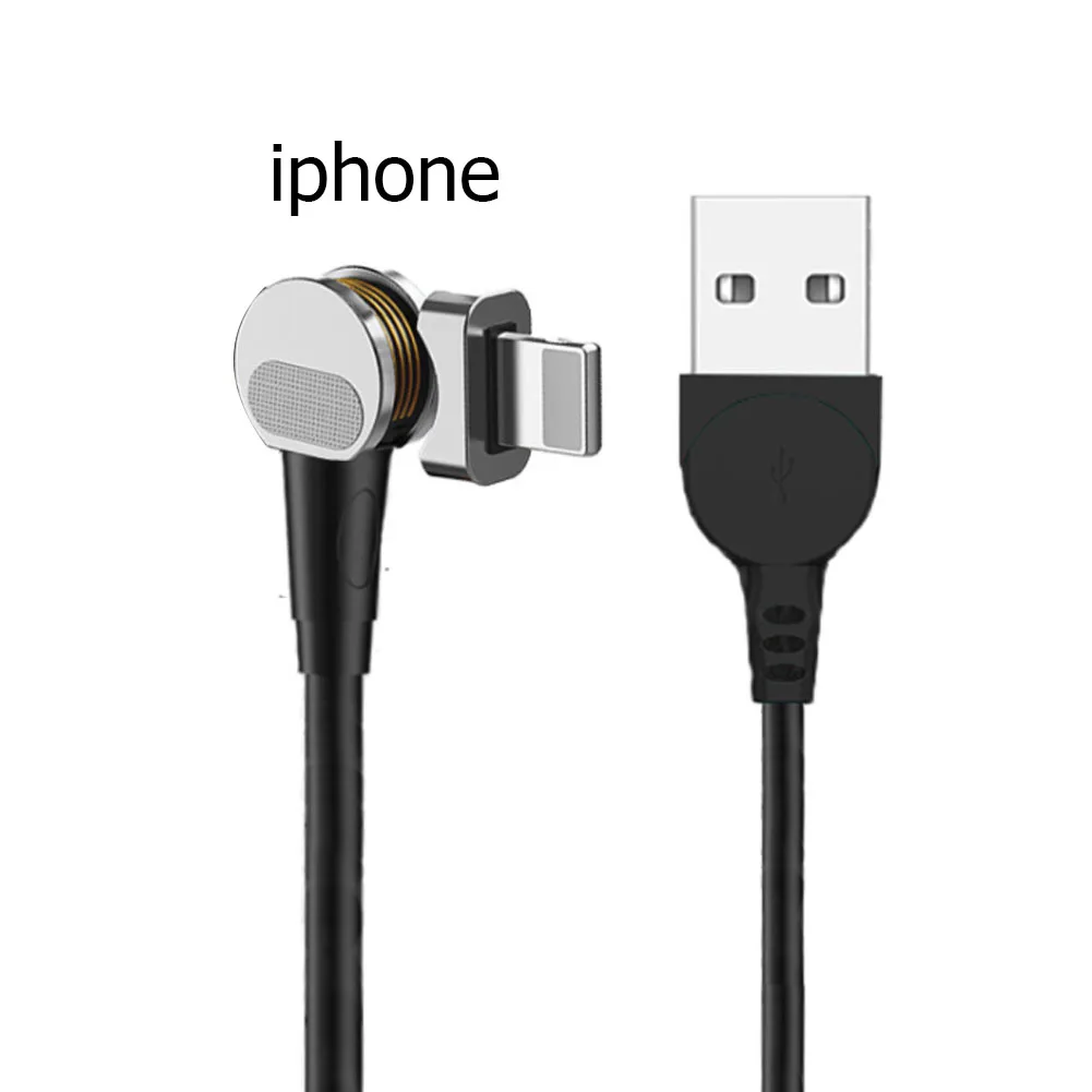 Кабель для мобильного телефона Магнитный кабель Lightning type-C Micro USB кабель 1 м 2.4A провод для быстрого заряда Магнитный кабель передачи данных - Цвет: For iPhone Lightning