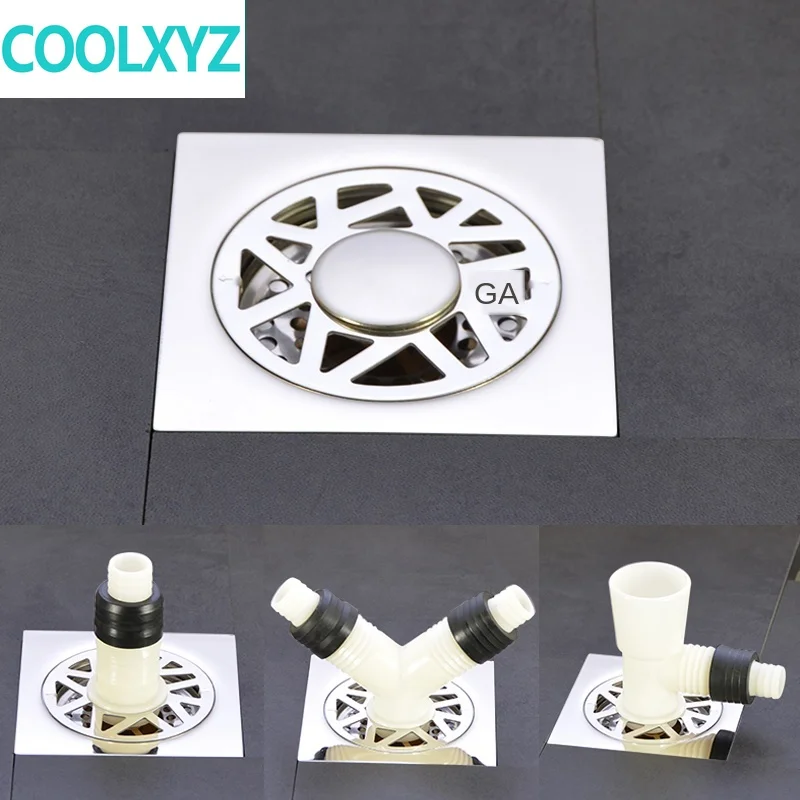 Сток в полу из нержавеющей стали дренажный дезодорант трехсторонний для туалета