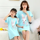 Детская Хлопковая ночная рубашка, пижама для девочек-подростков, ночная рубашка, Детская летняя ночная рубашка с мультяшным рисунком, домашняя одежда, детская одежда для сна Gecelik
