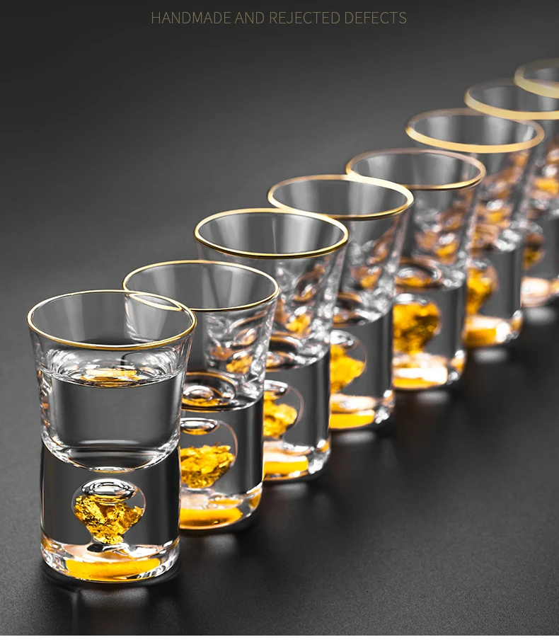 24K из золотой фольги Кристальный водка Spirit Sake Винный Графин Набор стаканов по-прежнему Destilador Moonshine аксессуары Decantador De Vino