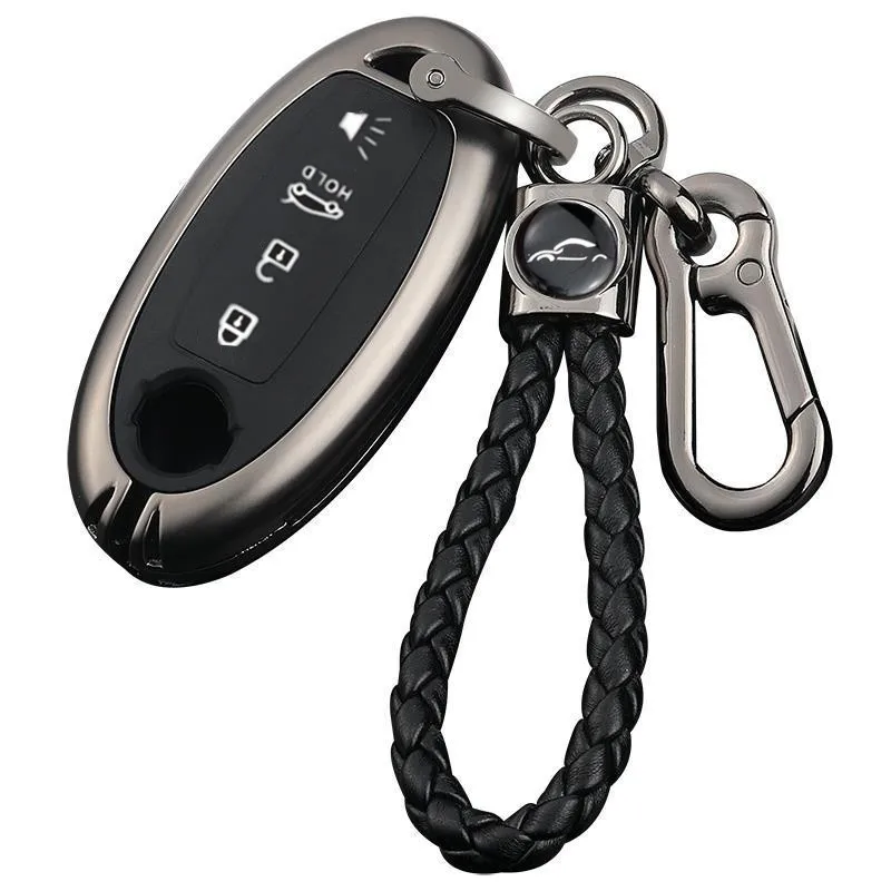 

Car Key Case Cover for Nissan Qashqai J10 J11 X-Trail t31 t32 Kicks Tiida Pathfinder Murano Note Juke Zinc Alloy Shell Key Chain
