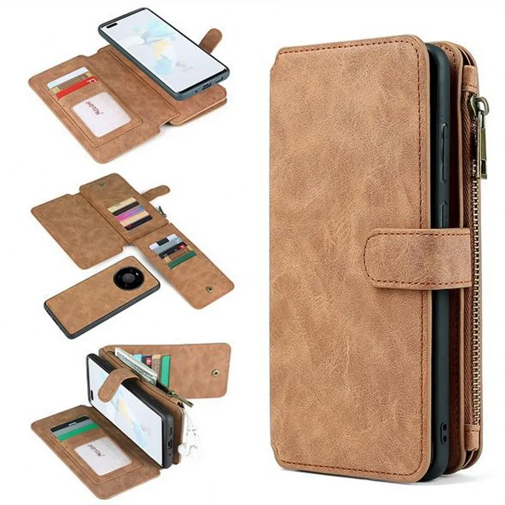 

MEGSHI-007 Multifunctional handbag PU Leather Phone Case For Samsung M31 A40 A50 A51 A70 A71 S8 S9 S10 S20 S21 Plus Note20 Ultra