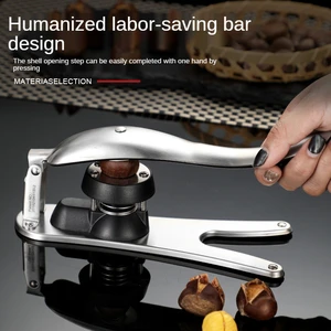 stainless steel 2 in 1 quick chestnut clip walnut pliers metal nutcracker sheller nut opener kitchen tools cutter gadgets free global shipping