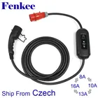 Зарядное устройство для электромобилей, 11 кВт, 380-450 в, 16 А, 3 фазы, IEC 62196, тип 2, EV, зарядный штекер, портативное зарядное устройство для электромобилей, 5 м