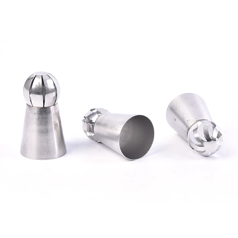 

3Pcs/Set Hot Russian Spherical Ball Stainless Steel Flower Cake Nozzles Icing Piping Decorating Tips Tools Sphere Shape Cream