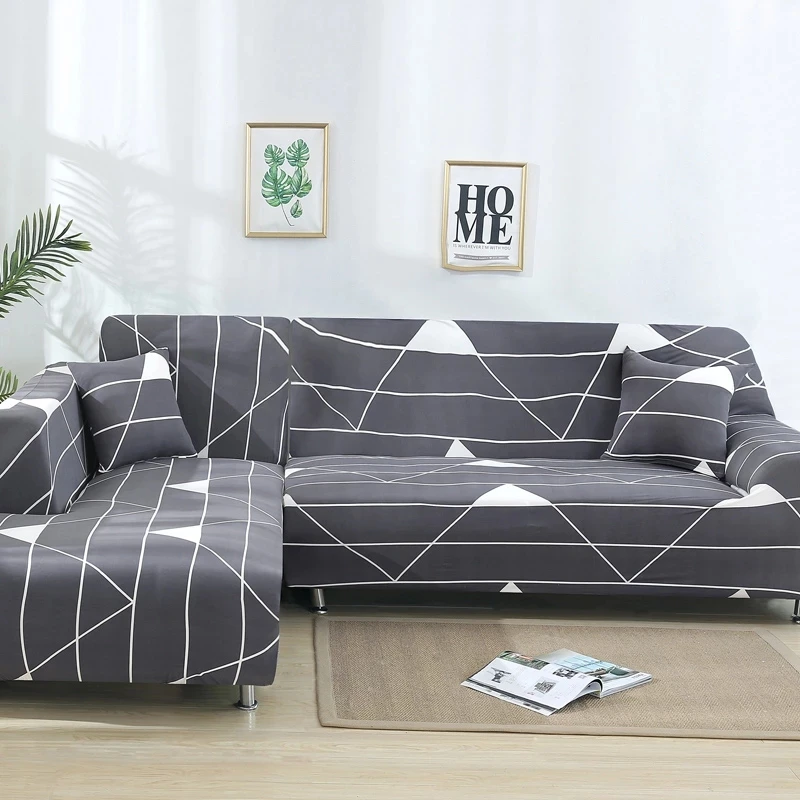 

High Quality Stretchable Sofa Cover for Living Room L Shape Sectional Adjustable Elastic Modern Covers for Corner Sofa bank hoes