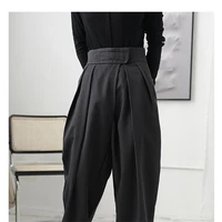 ladies casual pants wide leg pants floor pants spring and summer new pure color super loose edge design fashionable pants