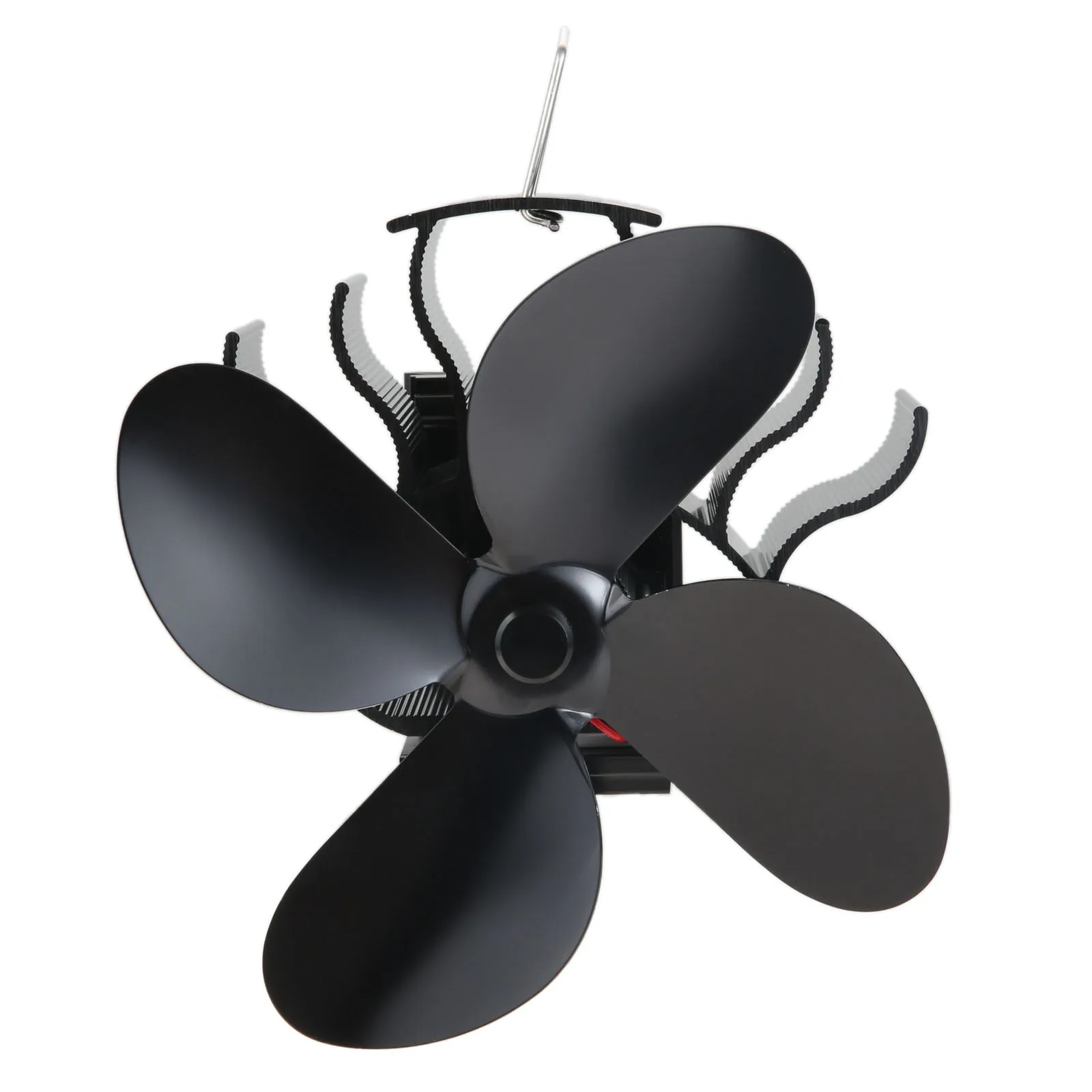 

1Pc Flue Pipe Hanging Stove Fan for Wood Logs Burners Fireplace Eco Friendly Wood Stove Pipe Fan with Thermometer