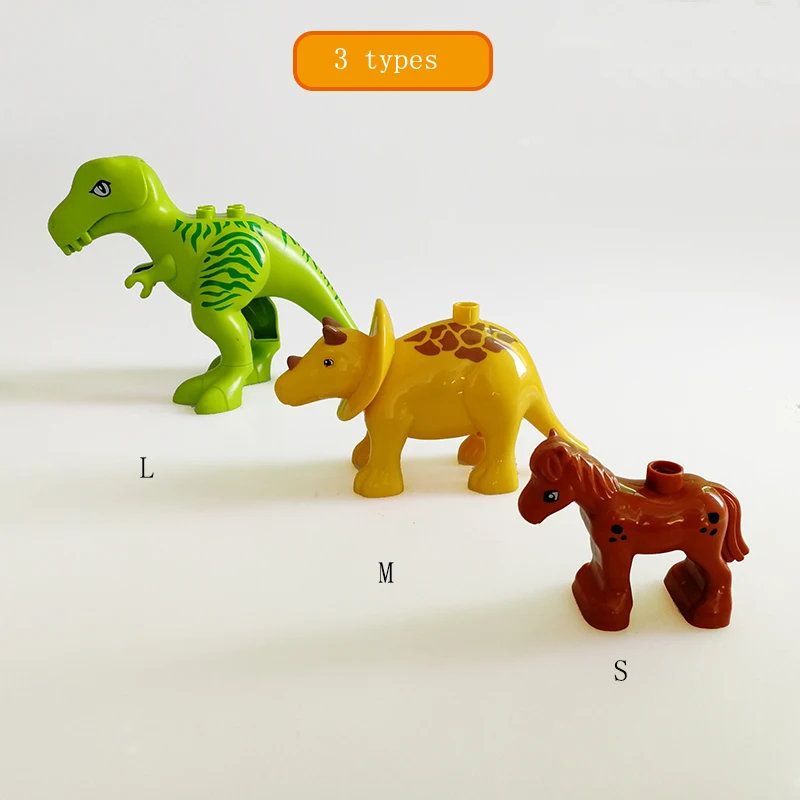 5-50 шт набор фигурки животных Duplo большие части строительные блоки аксессуары