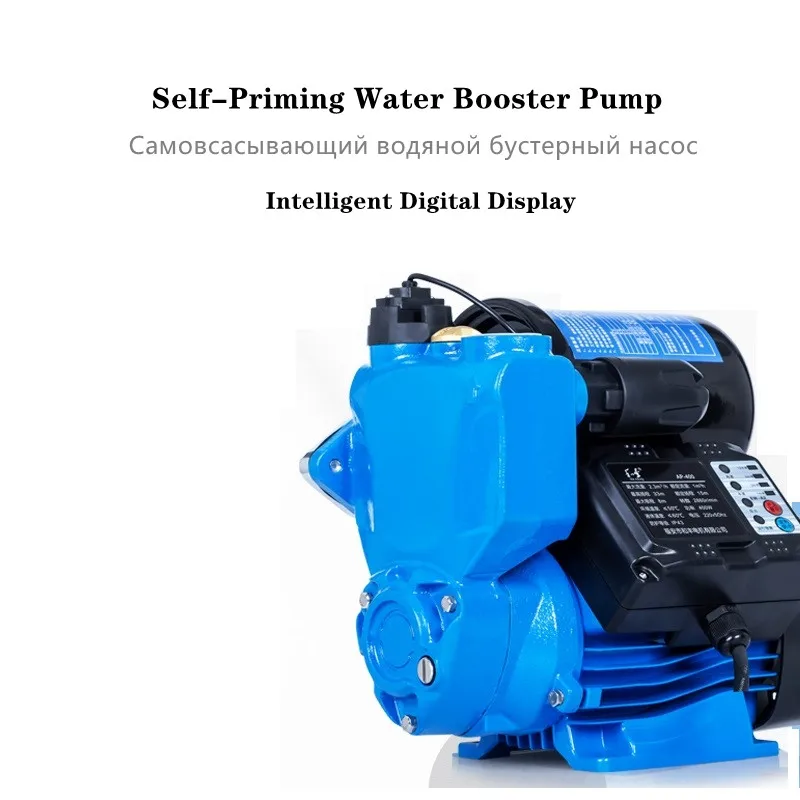 

220V Intelligent Digital Display Self-Priming Water Pump Booster Pump Household Mute Tap Water Pressurized Water Heater Pumping