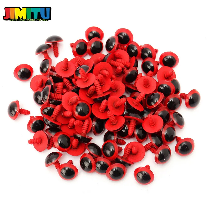 JIMITU красочные пластиковые глаза для кукол 14 мм 100 шт. DIY игрушки кукольных ремесел