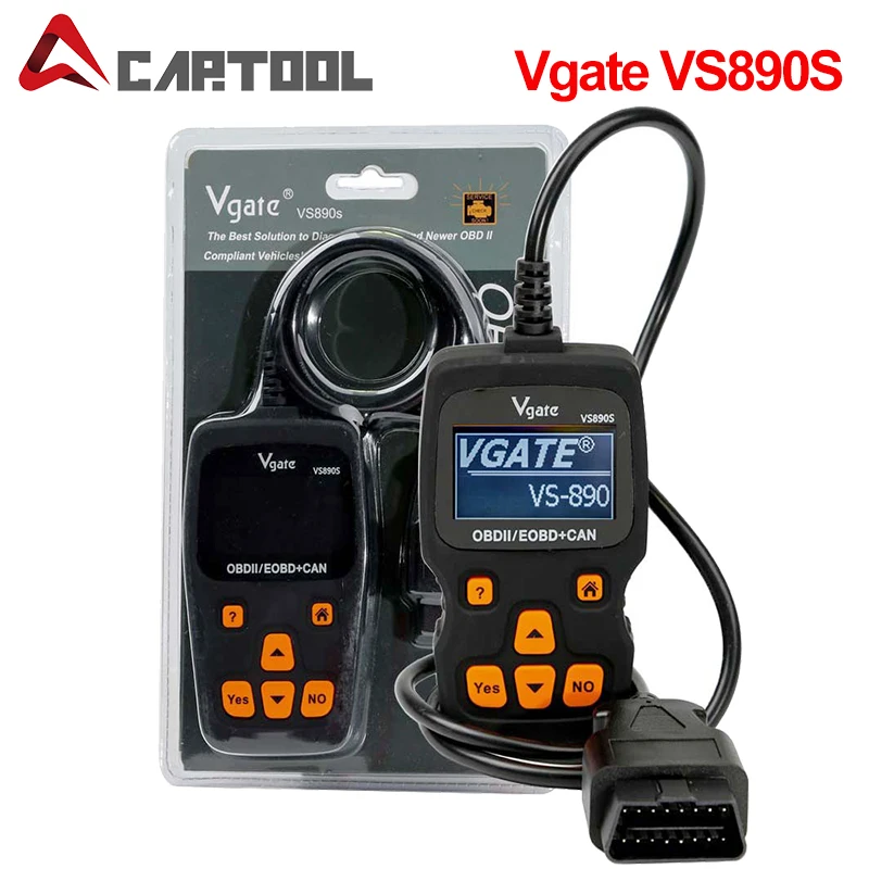 Автомобильный сканер obd2 Vgate VS890S VS890 OBD2 считыватель кодов с поддержкой
