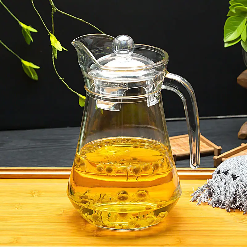 

Heat-resistant Cold Water Bottle To Send 6 Cups Glass Jug Home Large Capacity Teapot Juice Tie Pot Water Cup Glass Cups Glass
