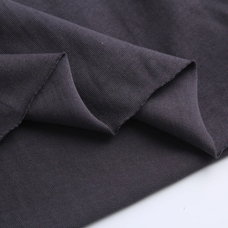 

2021 Summer Women Loose Edge Curling T-shirts with Short Sleeve Female Solid Crop Top Tees