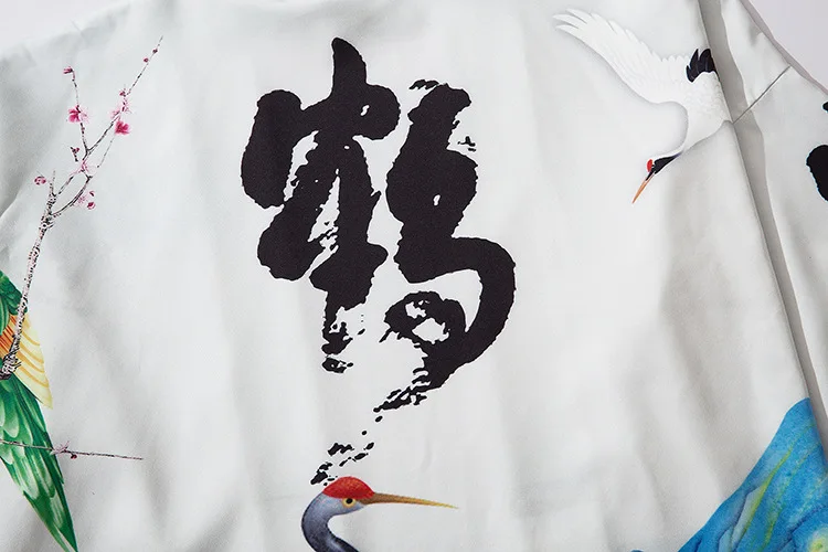 Кимоно мужское с японским принтом юката Азия кардиган топ для косплея тонкая