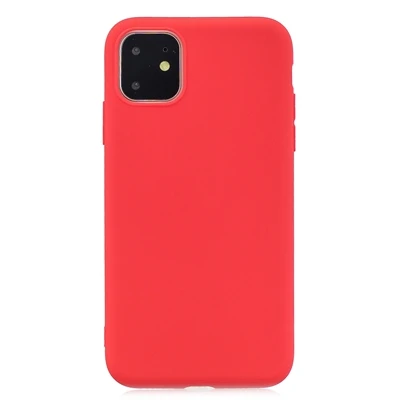 Чехол для телефона ярких цветов, чехол для iPhone 11 Pro Max, мягкий силиконовый чехол из ТПУ для Etui iPhone 6 7 8 Plus X XR XS Max, задняя крышка - Цвет: Red