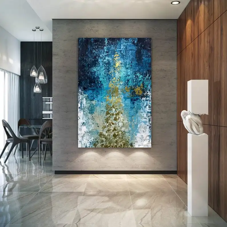 Большая абстрактная живопись Современная Абстрактная ручная роспись маслом