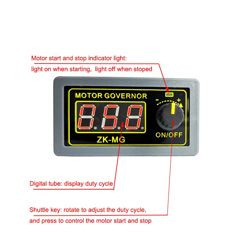 DC 5-30V 12v 24v 5A Motor Controller PWM Adjustable Speed Digital display encoder duty ratio frequency MAX 15A ZK-MG |