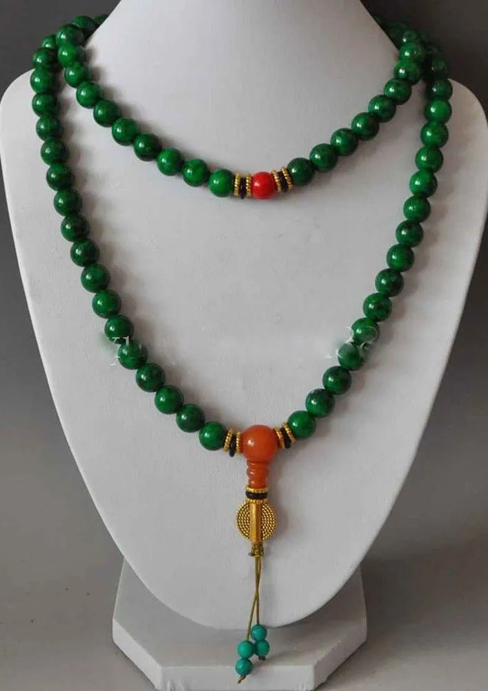 Коллекционные нефритовые ожерелья тибетский буддизм молитвенные бусы