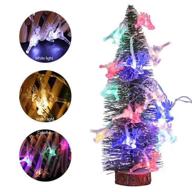 Christmas LED Sika Deer String Elk-shaped Deer Decoration Lantern Battery Powerd Light Strip Christmas Decoration New Year 2022 6