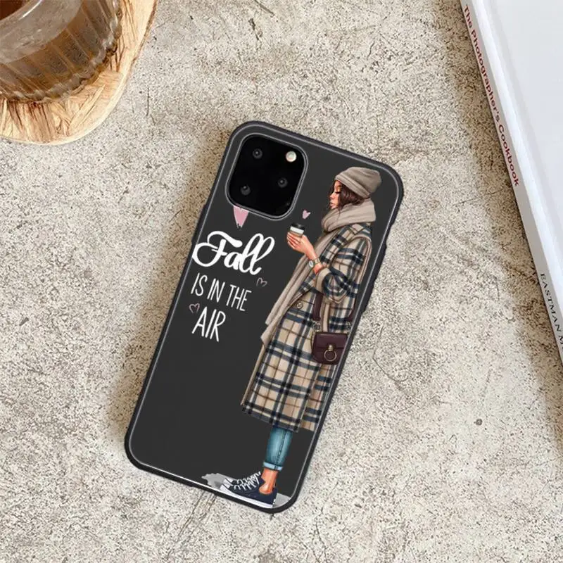 

Female Fashion Black Soft Phone Cases For Iphone 6 6s 7 8 Plus XR X XS XSmax 11 12 Pro Mini Max